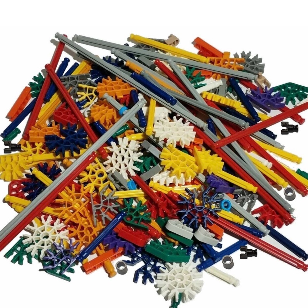 750+ KNEX Rods & Connectors Mixed Bulk Lot Standard Replacement Parts K'NEX
